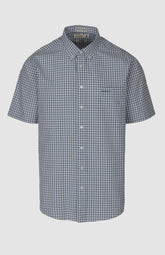 Pringle Mens Bryan Gingham Short Sleeves Classic Shirt In Blue