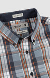 Pringle Mens Jordan Check Long Sleeves Classic Shirt In Blue