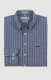 Pringle Mens Alan Check Long Sleeve Classic Shirt In Blue