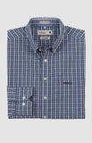 Pringle Mens Alan Check Long Sleeve Classic Shirt In Blue