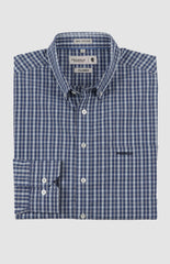Pringle Mens Alan Check Long Sleeve Classic Shirt In Blue