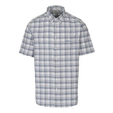 Pringle Mens Samual Oxford Check Short Sleeves Classic Shirt In Blue