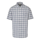 Pringle Mens Samual Oxford Check Short Sleeves Classic Shirt In Blue
