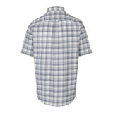Pringle Mens Samual Oxford Check Short Sleeves Classic Shirt In Blue