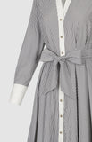 Pringle Womens April Stripe Shirt Dress In Black & White