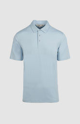 Pringle Mens Ben Light Blue Solid Technical Golfer
