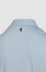Pringle Mens Ben Light Blue Solid Technical Golfer
