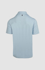 Pringle Mens Ben Light Blue Solid Technical Golfer