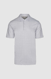 Pringle Mens George White Printed Technical Golfer