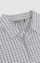 Pringle Mens George White Printed Technical Golfer