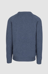 Pringle Mens Henry V Neck Lambswool Sweater In Mid Blue