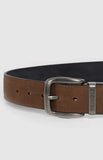 Pringle Mens Greg Reversible Belt In Navy And Tan