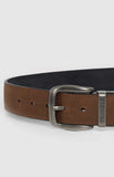 Pringle Mens Greg Reversible Belt In Navy & Tan