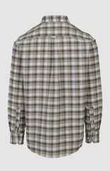 Pringle Mens Lucas Oxford Check Long Sleeve Classic Shirt In Olive
