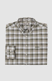 Pringle Mens Lucas Oxford Check Long Sleeve Classic Shirt In Olive