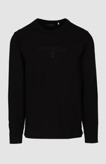 Pringle Mens Ethan Embroidery Long Sleeve T-Shirt In Black