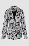 Pringle Womens Lia Tie Belt Jacket In Black & White