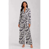 Pringle Womens Lia Tie Belt Jacket In Black & White