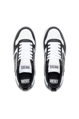 Diesel Mens S-Ukiyo V2 Low Black And White Sneaker