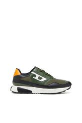 Diesel Mens S-Tame-D Running Black And Green And Orange Sneaker