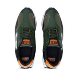 Diesel Mens S-Tame-D Running Black And Green And Orange Sneaker