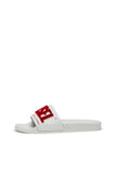 Diesel Mens Mayemi Sa Flock Sandals In White