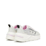 Diesel Womens S-Savannah Tulu Sneakers In White & Silver