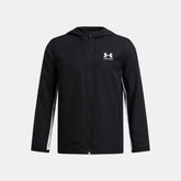 Under Armour Boys Rival Woven Jacket In Black