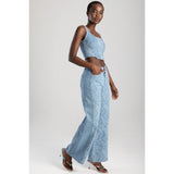 Sissy boy Womens High Waisted Wide Leg Jeans In Medium Vintage