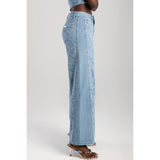 Sissy boy Womens High Waisted Wide Leg Jeans In Medium Vintage