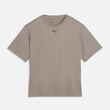Puma Womens Tad Essential Short Sleeves T-Shirts In Mouse Gray