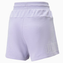 Puma Womens Power Colorblock Shorts In Violet