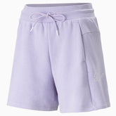 Puma Womens Power Colorblock Shorts In Violet