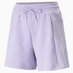 Puma Womens Power Colorblock Shorts In Violet