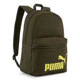 Puma Unisex Phase Backpack In Dark Olive