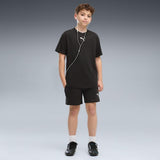 Puma Youth Boys Sport Graphic Knitted Shorts In Puma Black