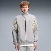Puma Mens Sport Relaxed Woven Jacket In Grey