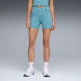 Puma Womens Strong Cross Front Shorts In Blue