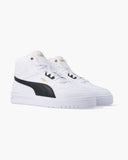 Puma Mens Shuffle Downtown Mid Sneakers In White And Black