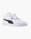 Puma Mens Shuffle Downtown Mid Sneakers In White And Black