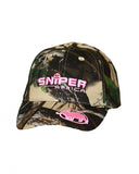 Sniper Ladies 3D Pink Bufallo Emb Peak Cap Camouflage
