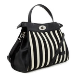 Pierre Cardin Safiya Satchel Bag In Black & White