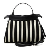 Pierre Cardin Safiya Satchel Bag In Black & White