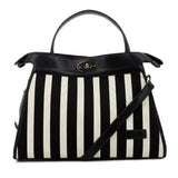 Pierre Cardin Safiya Satchel Bag In Black & White