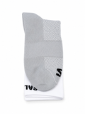 Salomon Mens Pulse Crew Lifestyle Socks In Sharkskin/Pink Glo