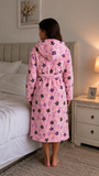 Comet Kids Girls Hooded Gowns In Pink Multi