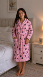 Comet Kids Girls Hooded Gowns In Pink Multi