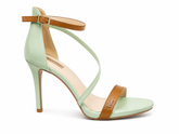 Plum Footwear Ladies Lindsy Heels In Mint/Tan