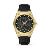 Police Mens Batwing Watch In Black And Gold