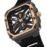 Police Mens Disruptor Watch In Balck Abd Rose Gold
